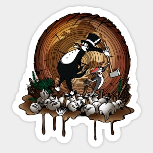 Hey Fat Cat, Stop Logging Sticker